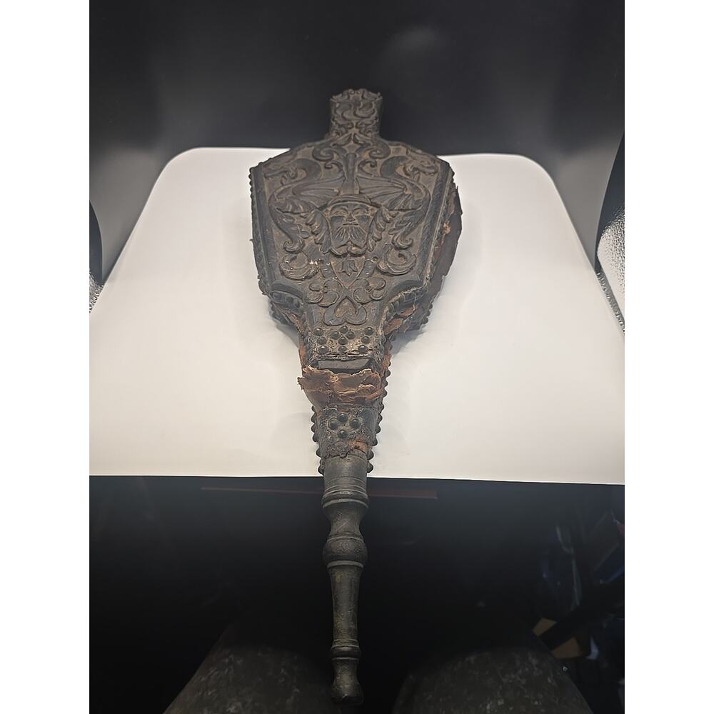 Antique Hand Carved Fired Place Bellows 1800's
